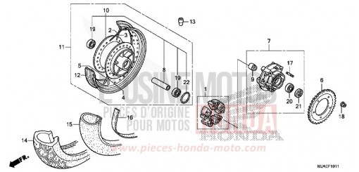HINTERRAD (VT750S) VT750SE de 2014